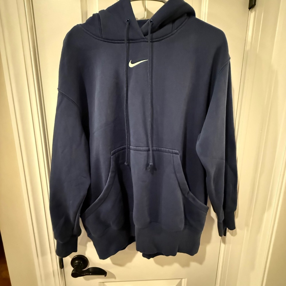 Nike Sportswear Phoenix Fleece Oversized Hoodie Navy Blue DQ5860-411 XS